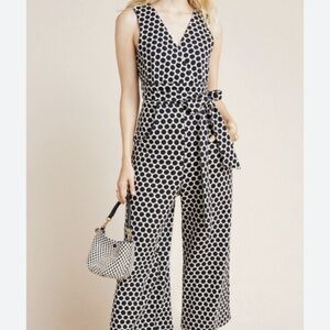Anthropologie Eva Franco Masha Knit Polka Dot Jumpsuit